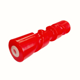 12 Inch Self Centering Keel Roller Red by 5/8 Inch Shaft