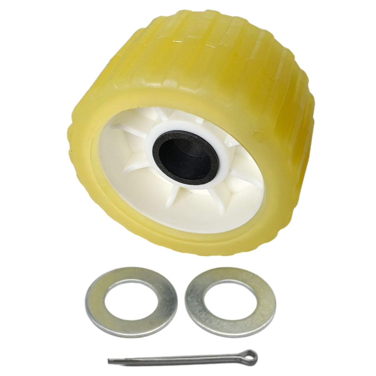 3inches x 5inches 4PCs Boat Trailer Poly Ribbed Wobble Rollers by 9/8inches Shaft