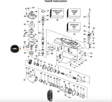 Lower Unit Seal Kit for Johnson Evinrude Outboard 2-Cyl Engine 40 48 50 HP 433550